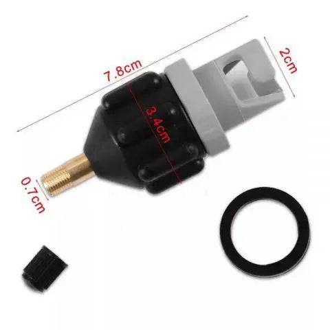 Air-Compressor Valve Adaptor with Pressure Gauge FLATED